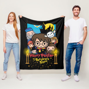 Tecknad Harry Potter och Sorcerers sten Fleecefilt