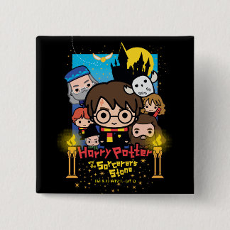 Tecknad Harry Potter och Sorcerers sten Knapp