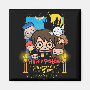 Tecknad Harry Potter och Sorcerers sten Magnet