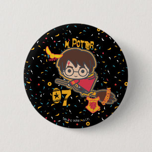 Tecknad Harry Potter Quidditch Sökare Knapp