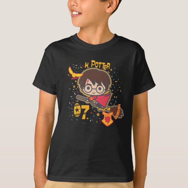 Tecknad Harry Potter Quidditch-sökning Tee Shirt (Framsida)