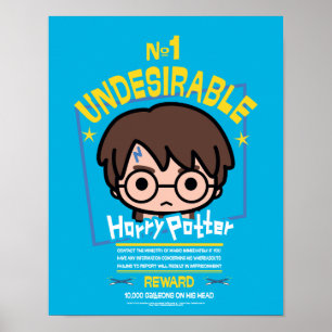 Tecknad Harry Potter Wanted Poster grafik