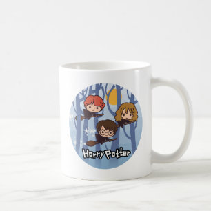 Tecknad Harry, Ron & Hermione flyg i skogen Kaffemugg