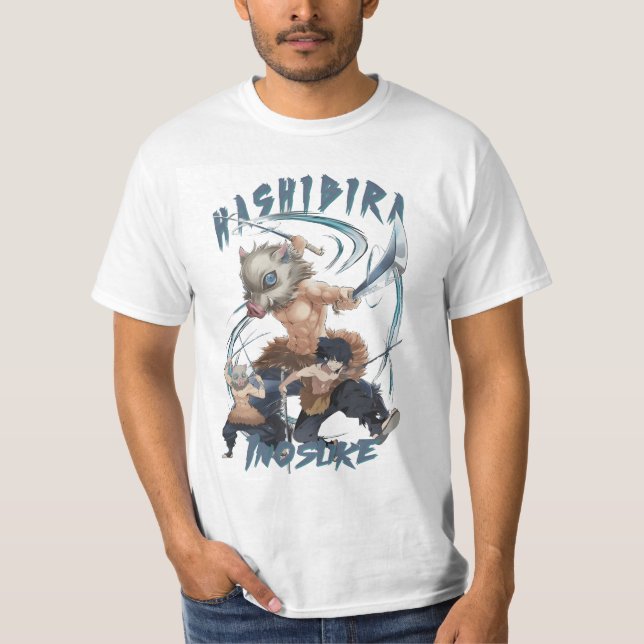 Tecknad Hashibira Inosuke T Shirt (Framsida)
