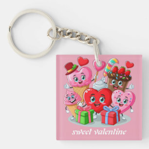 Tecknad Heart & Sweet kompisars valentindag