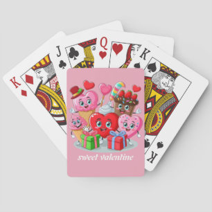 Tecknad Heart & Sweet kompisars valentindag Casinokort