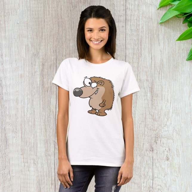 Tecknad Hedgehog Brown Animal T-Shirt (Skapare uppladdad)