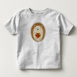 Tecknad Hedgehog Holding a Heart T Shirt