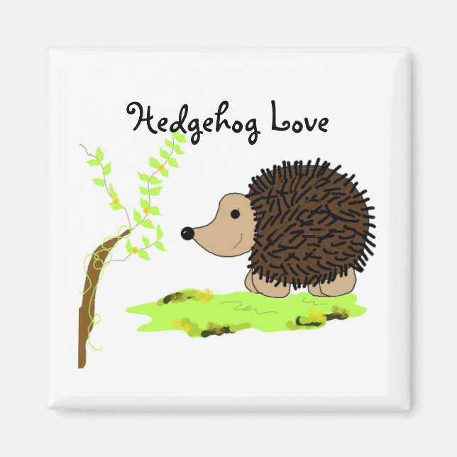 Tecknad Hedgehog Magnet (Framsidan)
