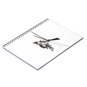Tecknad Helicopter ’Hind’ Anteckningsbok