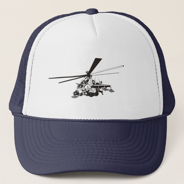 Tecknad Helicopter ’Hind’ Keps (Framsida)