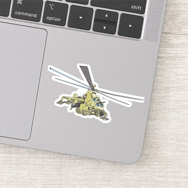 Tecknad Helicopter ’Hind’ Klistermärken (Detalj)