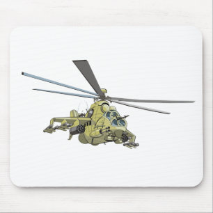 Tecknad Helicopter ’Hind’ Musmatta