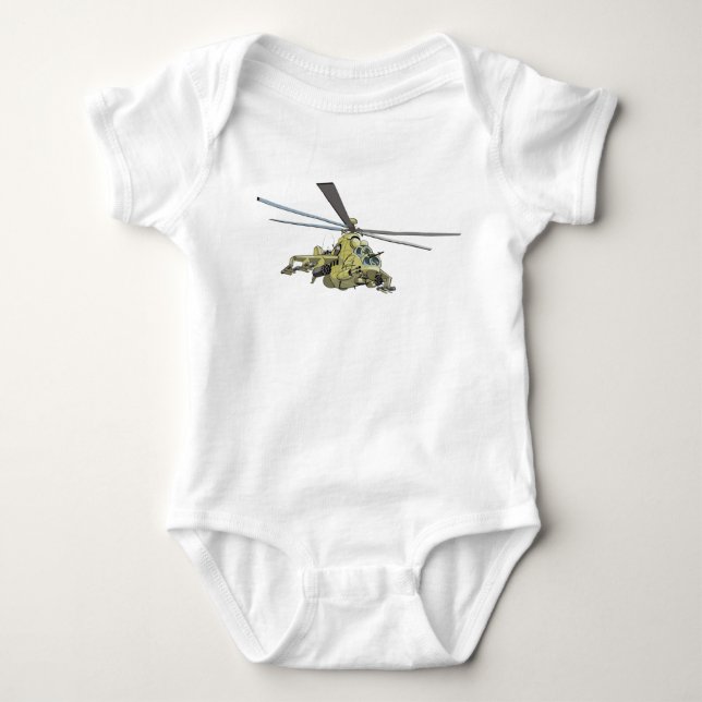 Tecknad Helicopter ’Hind’ T Shirt (Framsida)