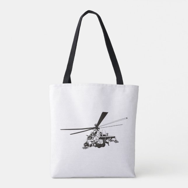 Tecknad Helicopter ’Hind’ Tygkasse (Baksida)