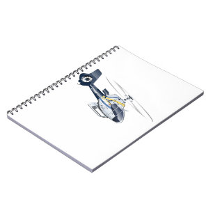 Tecknad helikopter anteckningsbok