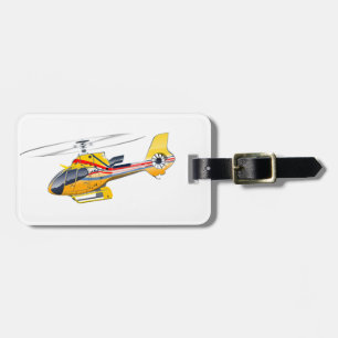 Tecknad helikopter bagagebricka