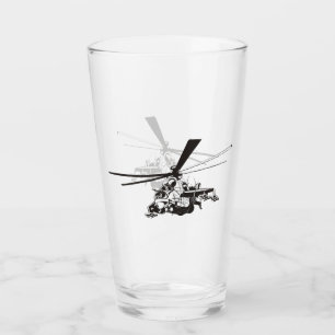 Tecknad helikopter "Hind" Glaskopp