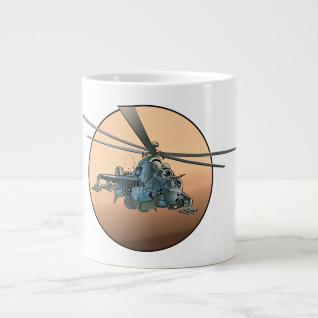 Tecknad helikopter jumbo mugg (Framsidan)