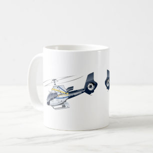 Tecknad helikopter kaffemugg