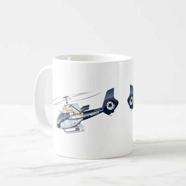 Tecknad helikopter kaffemugg (Framsida vänster)