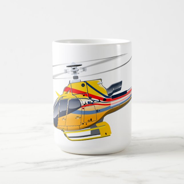 Tecknad helikopter kaffemugg (Center)