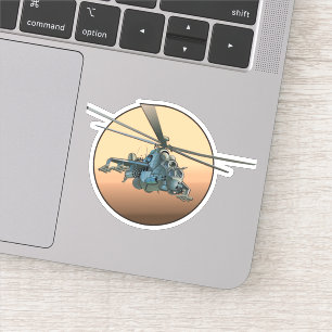 Tecknad helikopter klistermärken