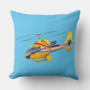 Tecknad helikopter kudde