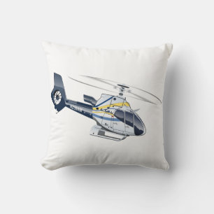 Tecknad helikopter kudde