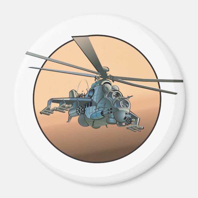 Tecknad helikopter magnet (Framsidan)