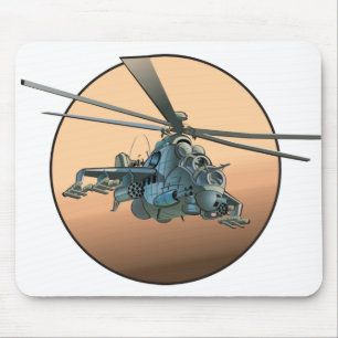 Tecknad helikopter musmatta