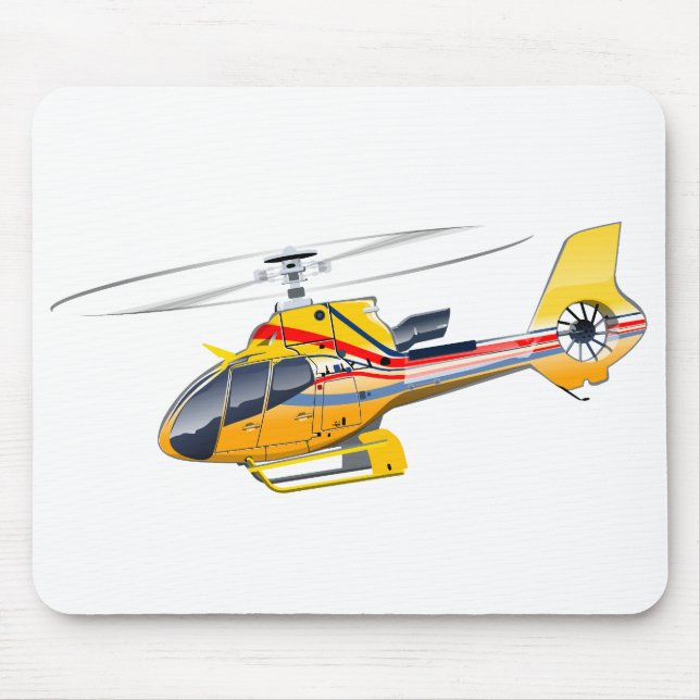 Tecknad helikopter musmatta (Framsidan)