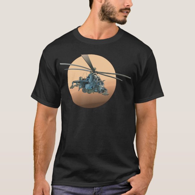 Tecknad helikopter t shirt (Framsida)