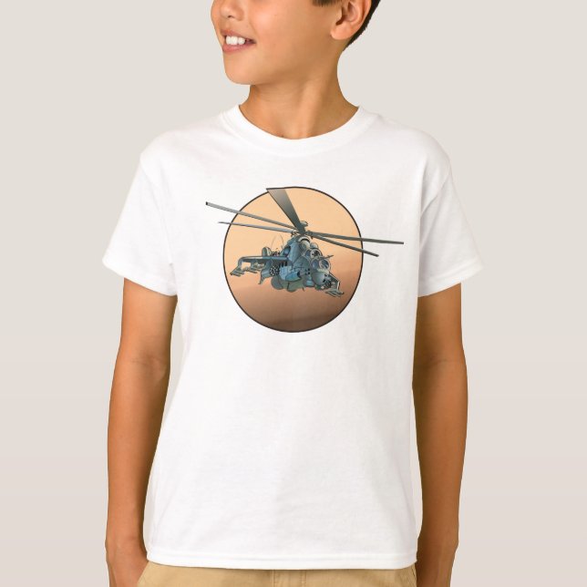 Tecknad helikopter t shirt (Framsida)