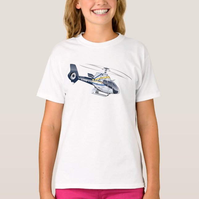 Tecknad helikopter t shirt (Framsida)