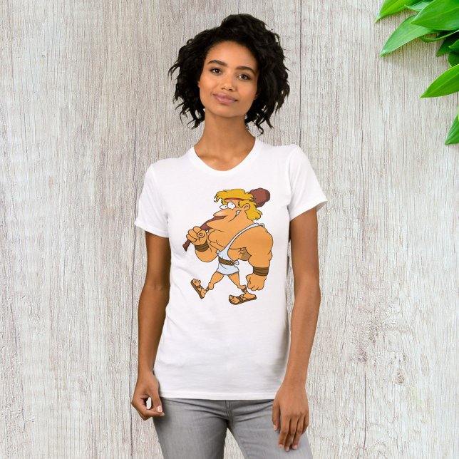 Tecknad Hercules Grekisk mytologi Hjälte med klubb T Shirt (Skapare uppladdad)