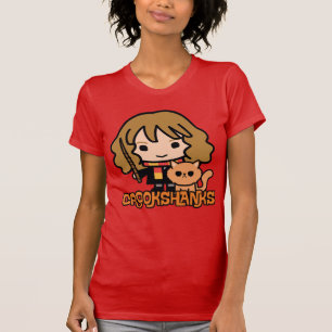 Tecknad Hermione och Crookshanks T-shirt