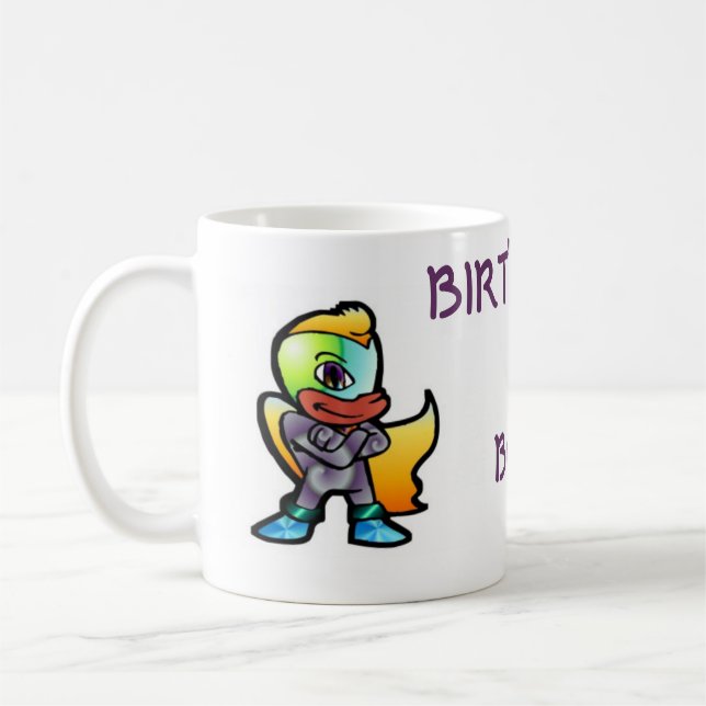 Tecknad Hero Kaffemugg (Vänster)