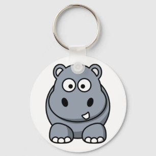 Tecknad Hippo Nyckelring