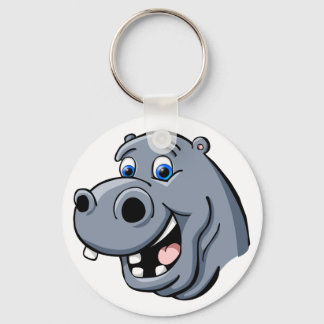 Tecknad Hippo Nyckelring