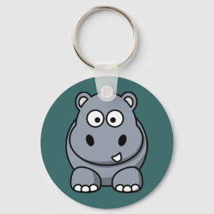 Tecknad Hippo Nyckelring