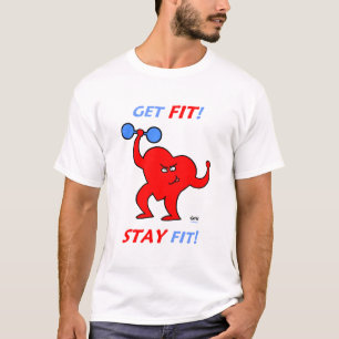 Tecknad Hjärtträning - Motivering - sätning Tee Shirt