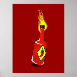 Tecknad hoat såstryck poster