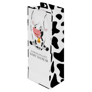 Tecknad Holly Cow BABY SHOWER Vin Gift Bag