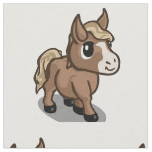 Tecknad Horse Fabric Tyg