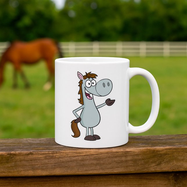 Tecknad Horse Kaffemugg (Skapare uppladdad)