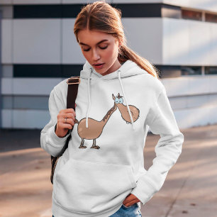 Tecknad Horse Womens Hoodie T Shirt