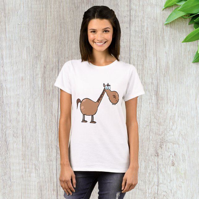 Tecknad Horse Womens T-Shirt (Skapare uppladdad)