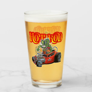 Tecknad hot rod glaskopp