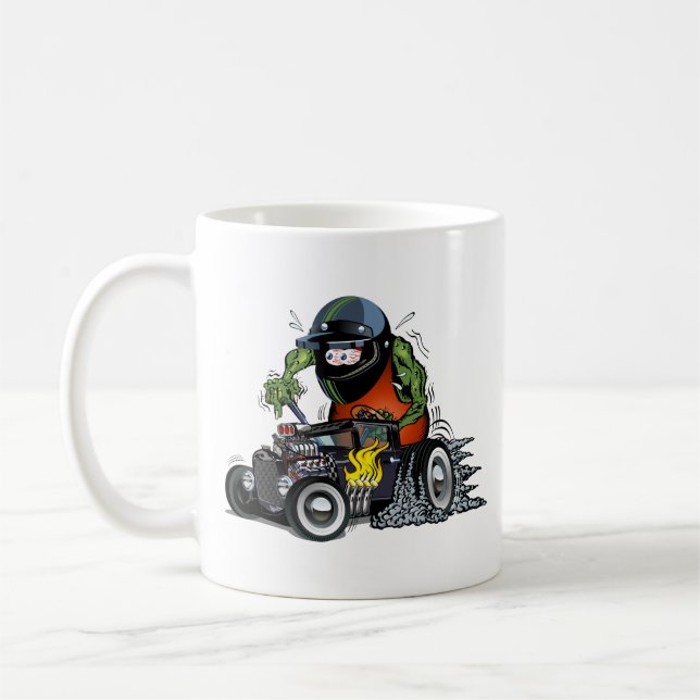 Tecknad hot rod kaffemugg (Vänster)